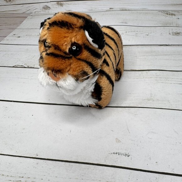 World Wildlife Fund Stuffed Tiger 6" Realistic Plush Animal Striped Brown Black - Picture 1 of 9